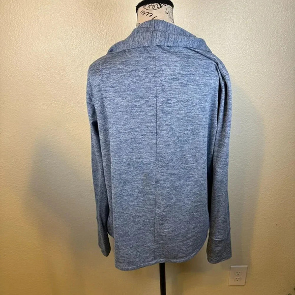Nike Yoga Drape Cardigan Sweater Long Sleeve Gray Training Top Womens Size M - Picture 5 of 7